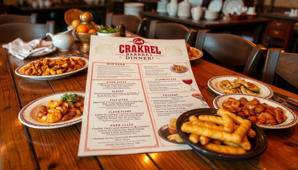 Cracker Barrel dinner menu with prices