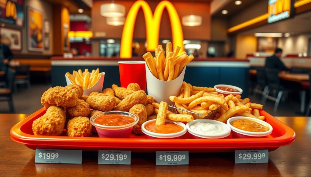 McDonald's menu options and prices