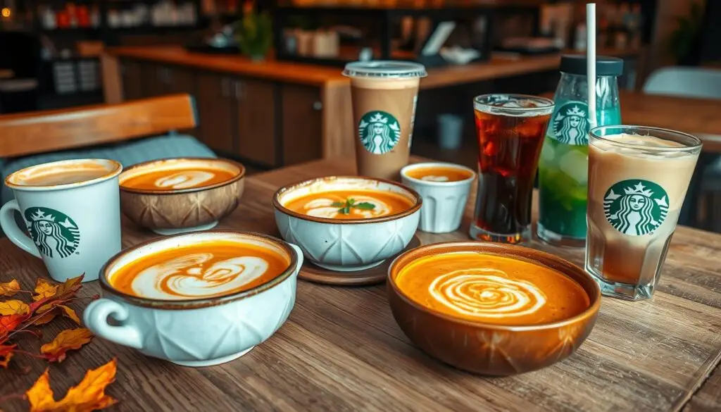 Pairing soups with Starbucks drinks