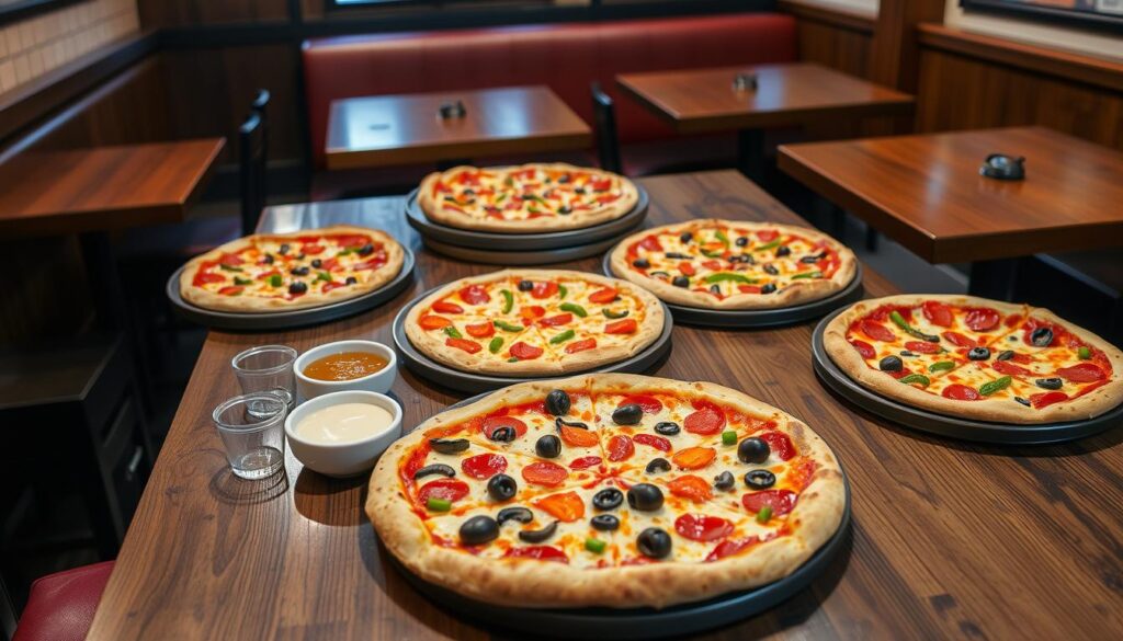 Pizza Hut dine-in pizza selection