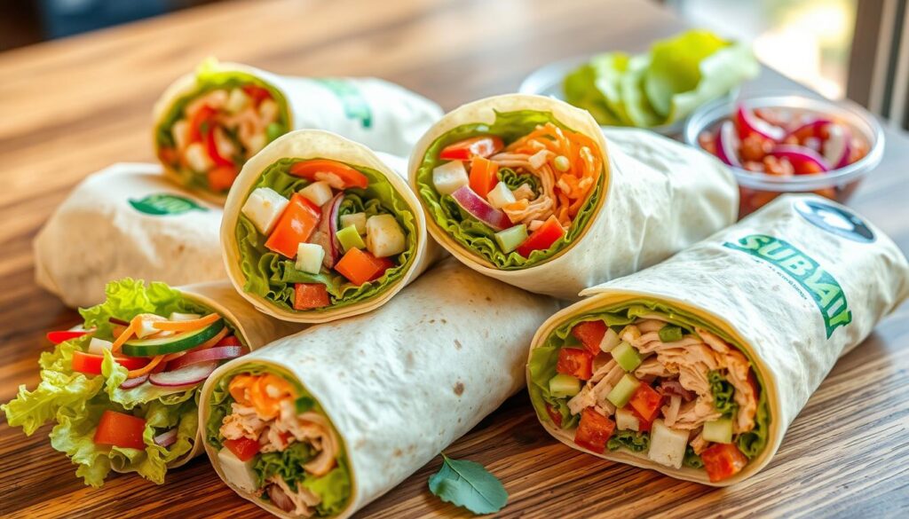 Subway wraps selection