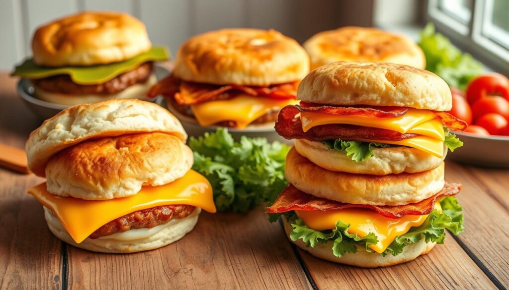 Wendy's breakfast sandwiches