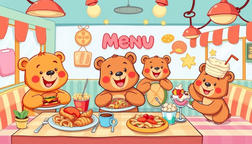 bear diner kids menu