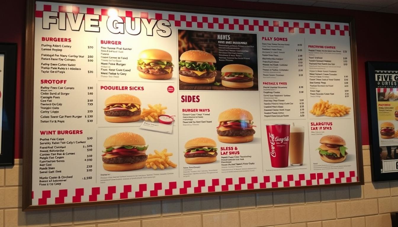 Five Guys Burgers Menu With Prices