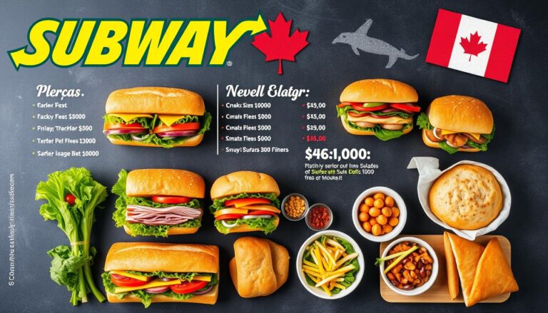 Subway Canada Menu With Prices