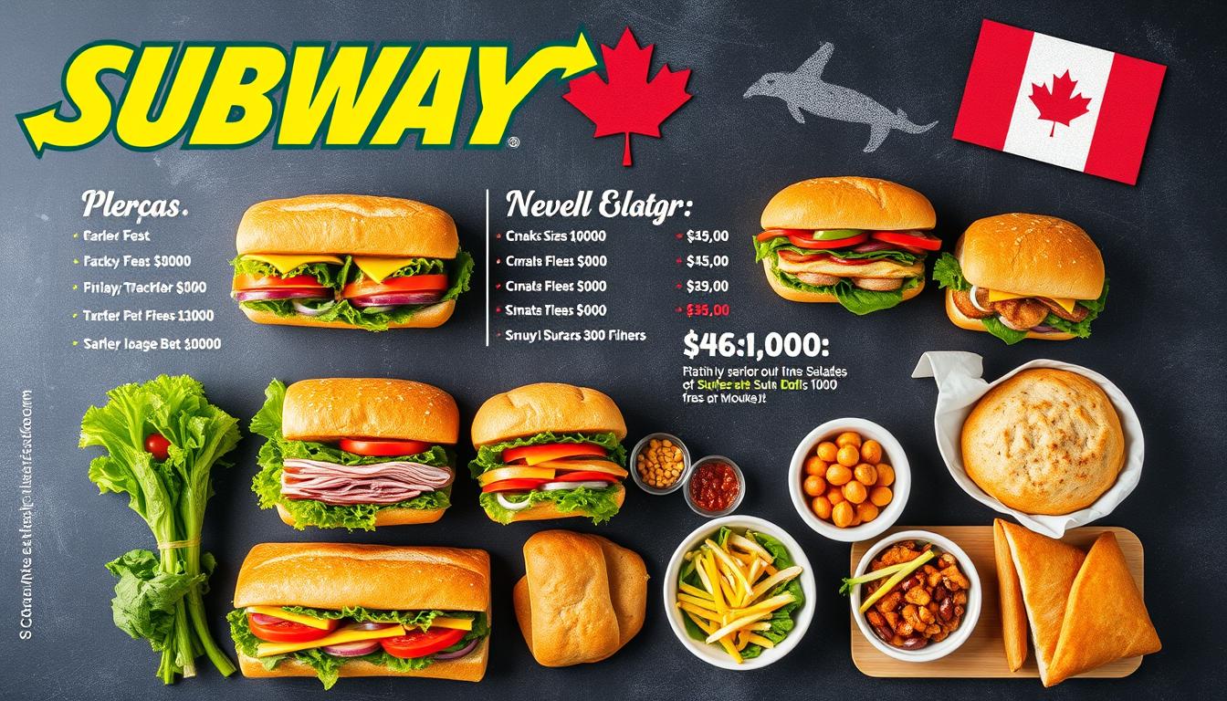 Subway Canada Menu With Prices