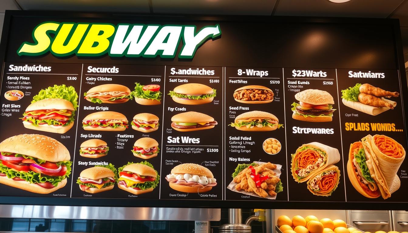 Subway Full Menu With Prices