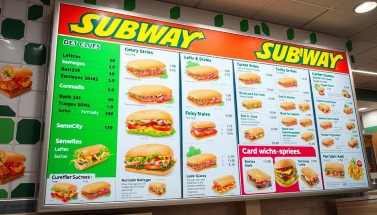 Subway Menu With Prices Open Now