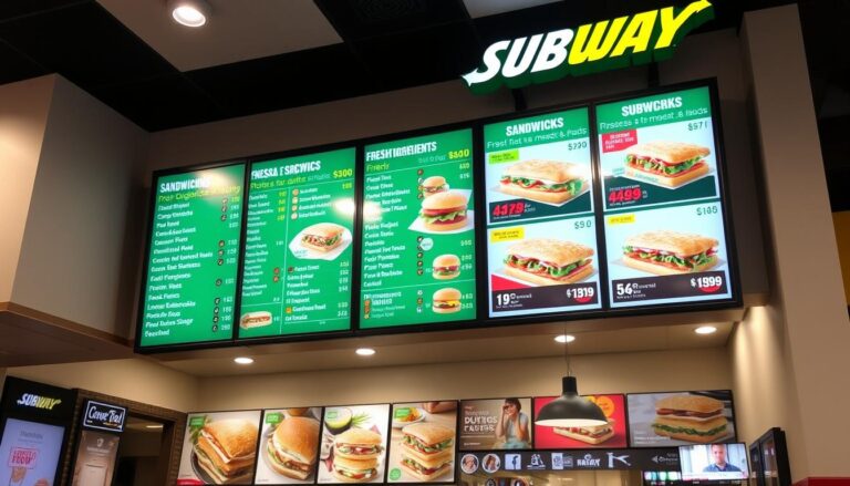 Subway Restaurant Menu With Prices