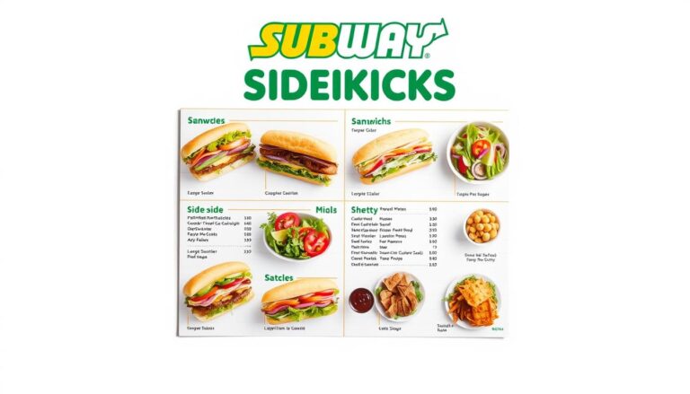 Subway Sidekicks Menu With Prices