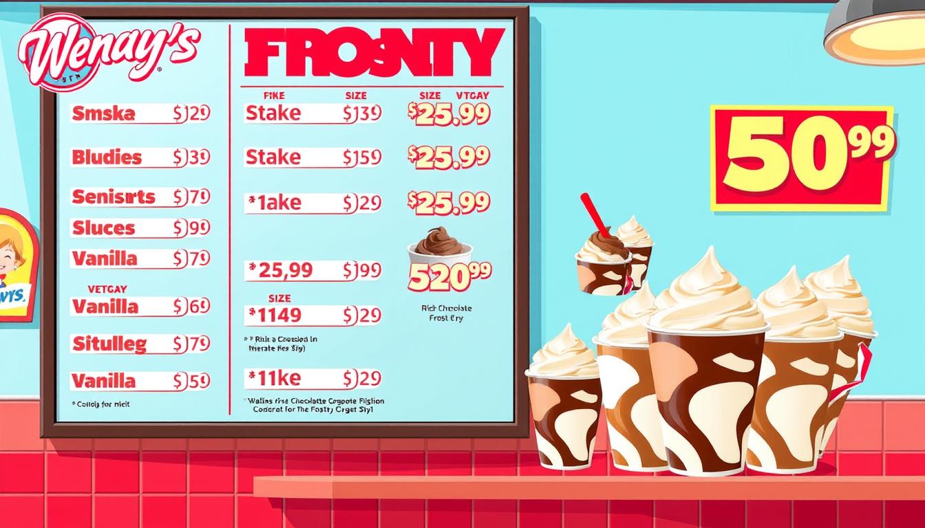 Wendy's Frosty Price Menu With Prices