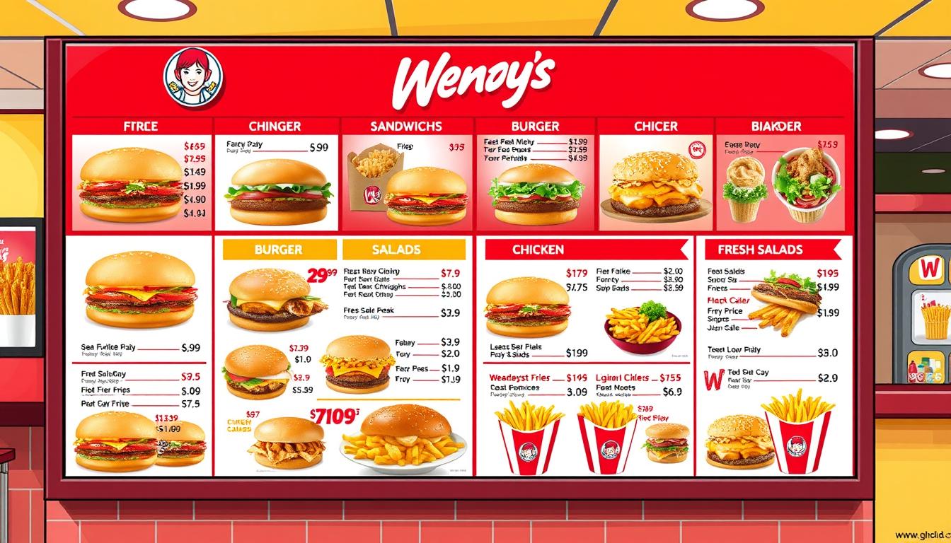 Wendy's Restaurant Menu With Prices