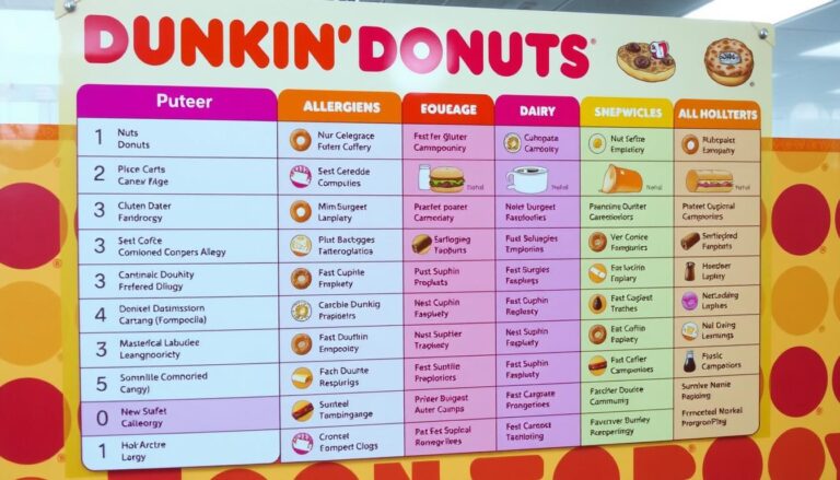 dunkin donuts allergen menu