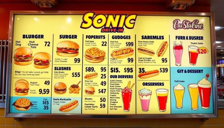 sonic menu with prices