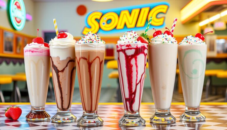 sonic milkshakes menu