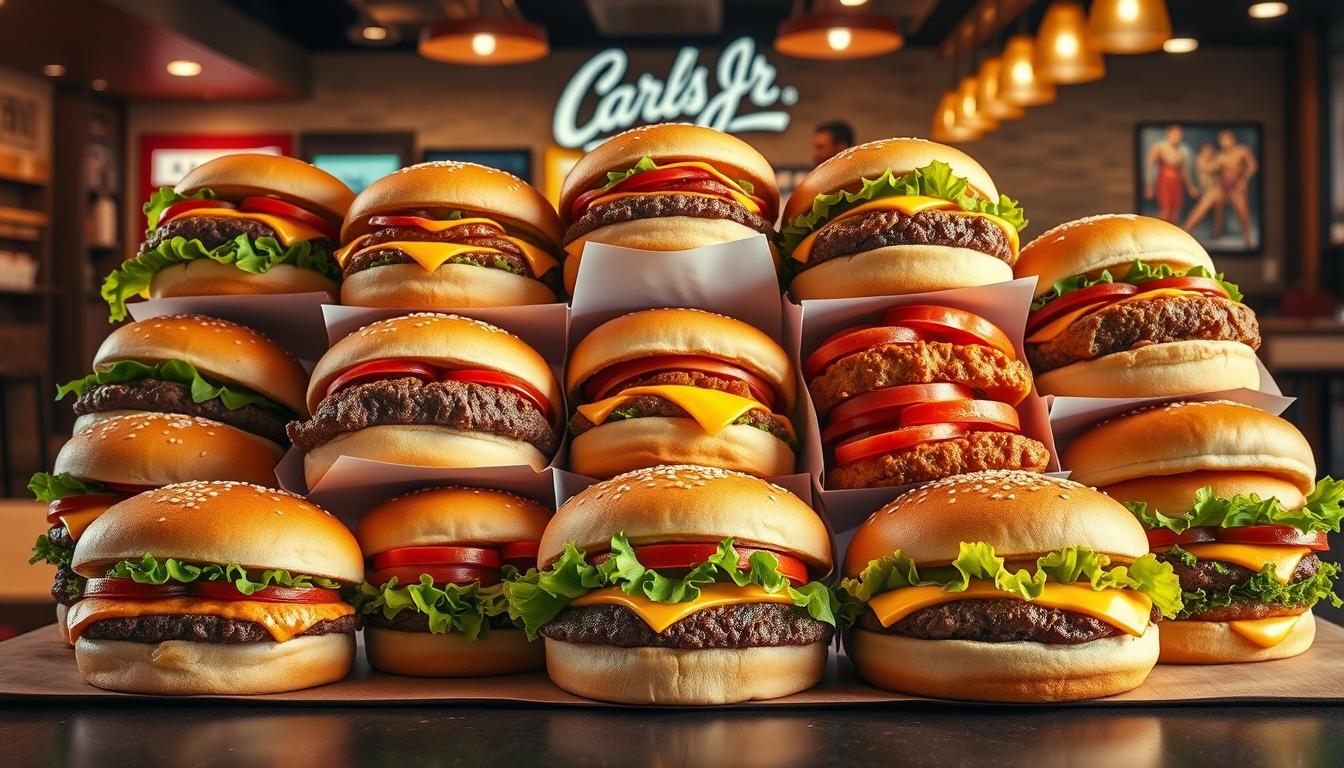 carl's jr burger menu