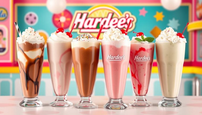 hardee's milkshake menu