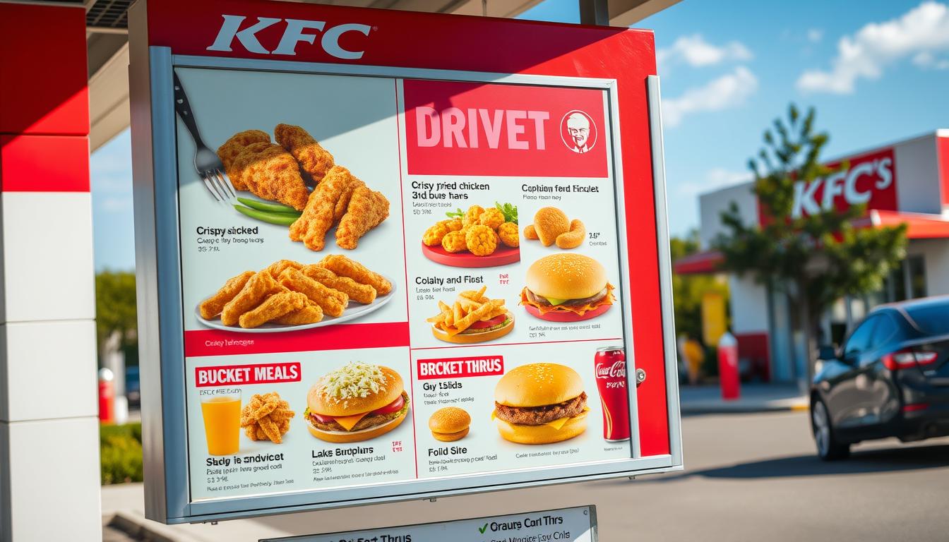 kfc drive thru menu