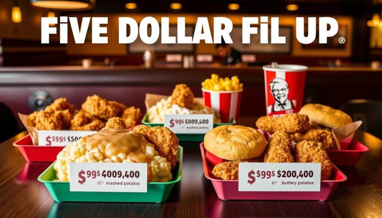 kfc five dollar fill up menu