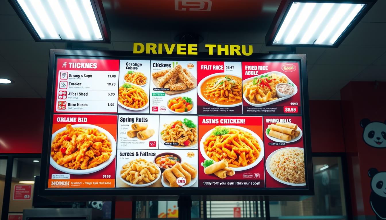 panda express drive thru menu