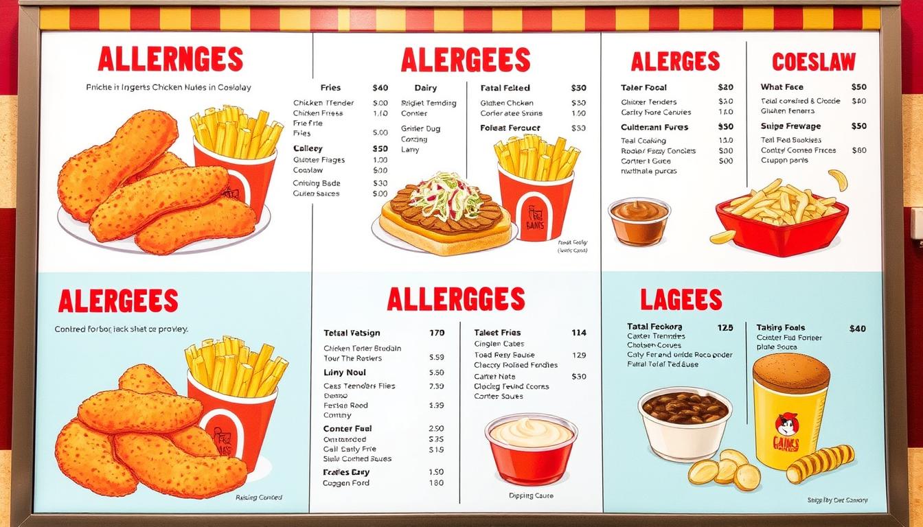 raising cane's allergen menu