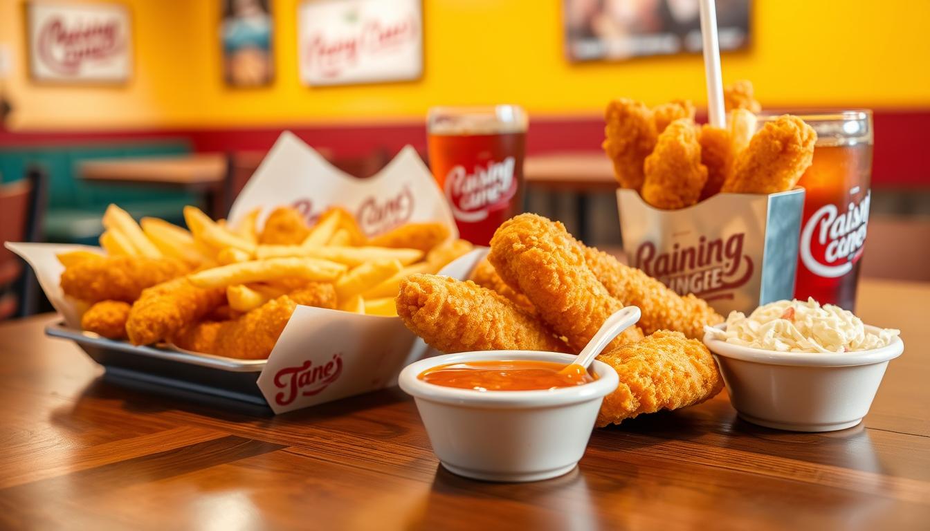 raising cane's chicken fingers menu