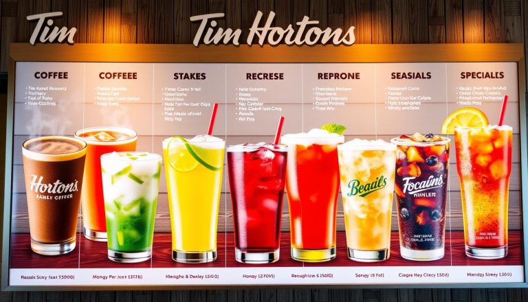 tim hortons beverage menu